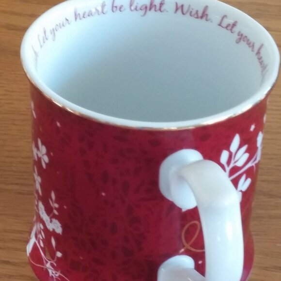 Starbucks Rosanna Red Tree Birds Wish Let Your Heart Be Light Coffee Mug Cup - Picture 7 of 8